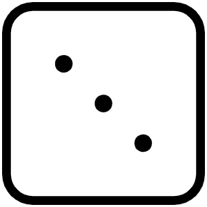 Dice Three Thin Icon from Phosphor Thin Set