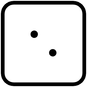 Dice Two Thin Icon from Phosphor Thin Set