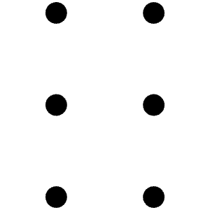 Dots Six Vertical Thin Icon from Phosphor Thin Set