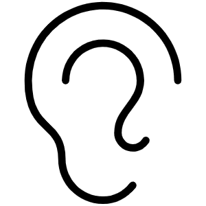 Ear Thin Icon from Phosphor Thin Set