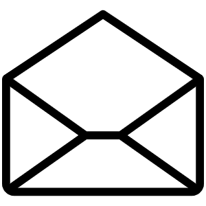 Envelope Open Thin Icon from Phosphor Thin Set