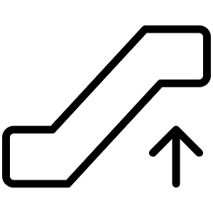 Escalator Up Thin Icon from Phosphor Thin Set