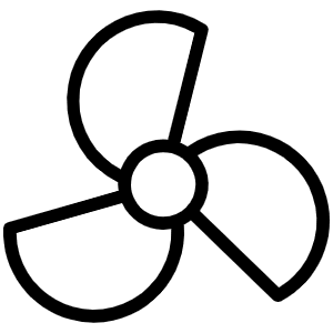 Fan Thin Icon from Phosphor Thin Set