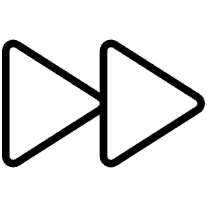 Fast Forward Thin Icon from Phosphor Thin Set