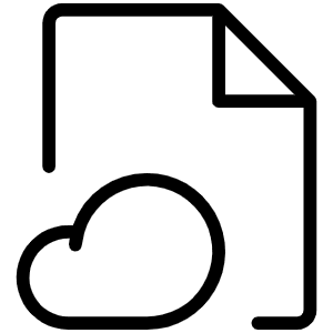File Cloud Thin Icon from Phosphor Thin Set