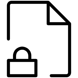 File Lock Thin Icon from Phosphor Thin Set