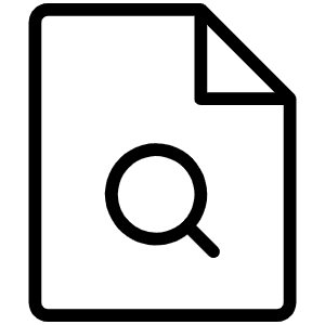 File Magnifying Glass Thin Icon from Phosphor Thin Set