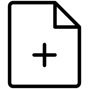 File Plus Thin Icon from Phosphor Thin Set