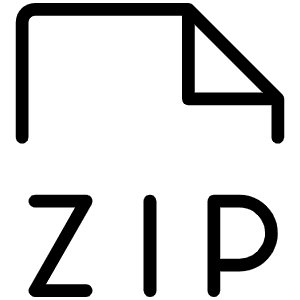 File Zip Thin Icon from Phosphor Thin Set