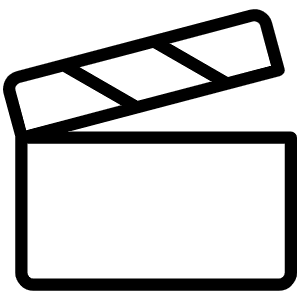 Film Slate Thin Icon from Phosphor Thin Set