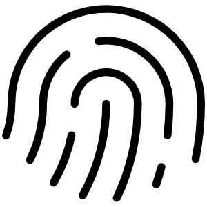 Fingerprint Thin Icon from Phosphor Thin Set