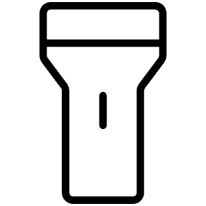Flashlight Thin Icon from Phosphor Thin Set