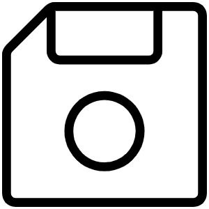 Floppy Disk Back Thin Icon from Phosphor Thin Set