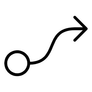 Flow Arrow Thin Icon from Phosphor Thin Set