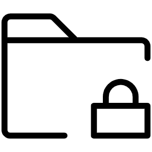 Folder Lock Thin Icon from Phosphor Thin Set