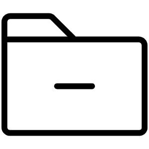 Folder Minus Thin Icon from Phosphor Thin Set