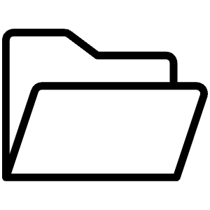 Folder Open Thin Icon from Phosphor Thin Set