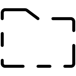 Folder Simple Dashed Thin Icon from Phosphor Thin Set