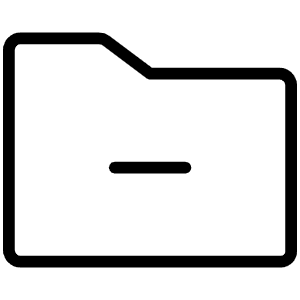 Folder Simple Minus Thin Icon from Phosphor Thin Set