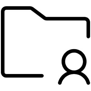 Folder Simple User Thin Icon from Phosphor Thin Set