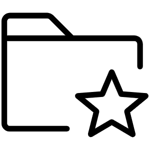 Folder Star Thin Icon from Phosphor Thin Set