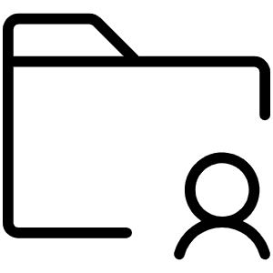 Folder User Thin Icon from Phosphor Thin Set