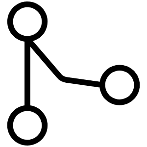 Git Merge Thin Icon from Phosphor Thin Set