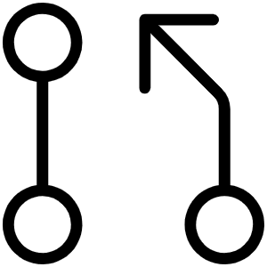 Git Pull Request Thin Icon from Phosphor Thin Set