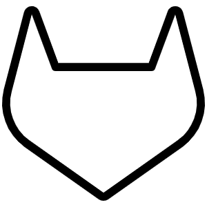 Gitlab Logo Simple Thin Icon from Phosphor Thin Set