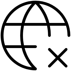Globe X Thin Icon from Phosphor Thin Set