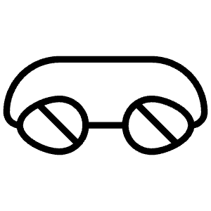 Goggles Thin Icon from Phosphor Thin Set