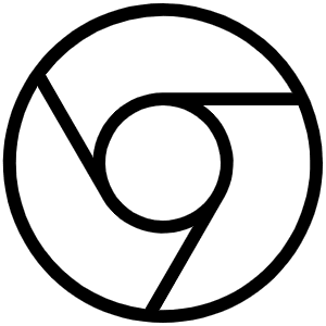 Google Chrome Logo Thin Icon from Phosphor Thin Set