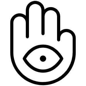 Hand Eye Thin Icon from Phosphor Thin Set