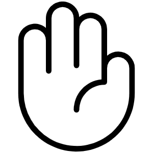 Hand Palm Thin Icon from Phosphor Thin Set