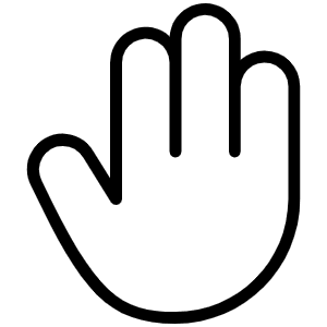 Hand Thin Icon from Phosphor Thin Set