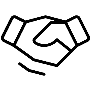 Handshake Thin Icon from Phosphor Thin Set