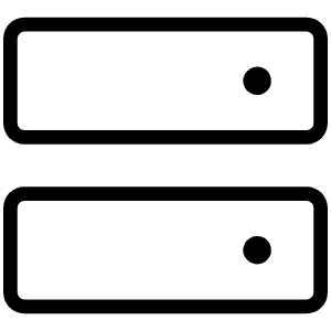 Hard Drives Thin Icon from Phosphor Thin Set
