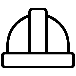 Hard Hat Thin Icon from Phosphor Thin Set