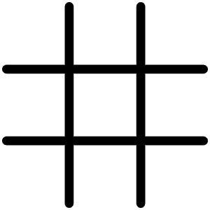 Hash Straight Thin Icon from Phosphor Thin Set