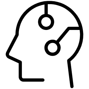 Head Circuit Thin Icon from Phosphor Thin Set
