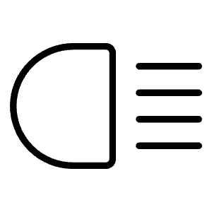 Headlights Thin Icon from Phosphor Thin Set