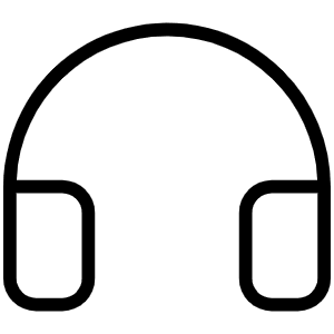 Headphones Thin Icon from Phosphor Thin Set