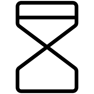 Hourglass High Thin Icon from Phosphor Thin Set