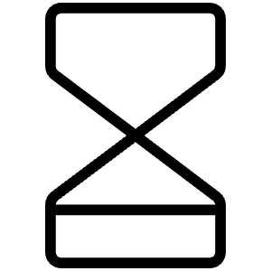 Hourglass Low Thin Icon from Phosphor Thin Set