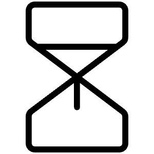 Hourglass Medium Thin Icon from Phosphor Thin Set