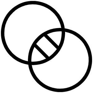 Intersect Thin Icon from Phosphor Thin Set