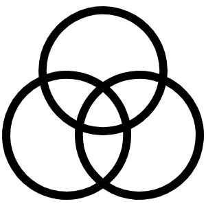 Intersect Three Thin Icon from Phosphor Thin Set