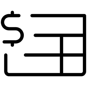 Invoice Thin Icon from Phosphor Thin Set
