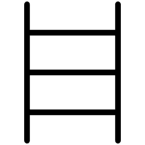 Ladder Simple Thin Icon from Phosphor Thin Set
