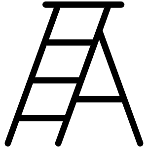 Ladder Thin Icon from Phosphor Thin Set